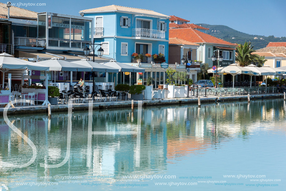 LEFKADA TOWN, GREECE JULY 17, 2014: Panoramic view of Lefkada town, Ionian Islands, Greece