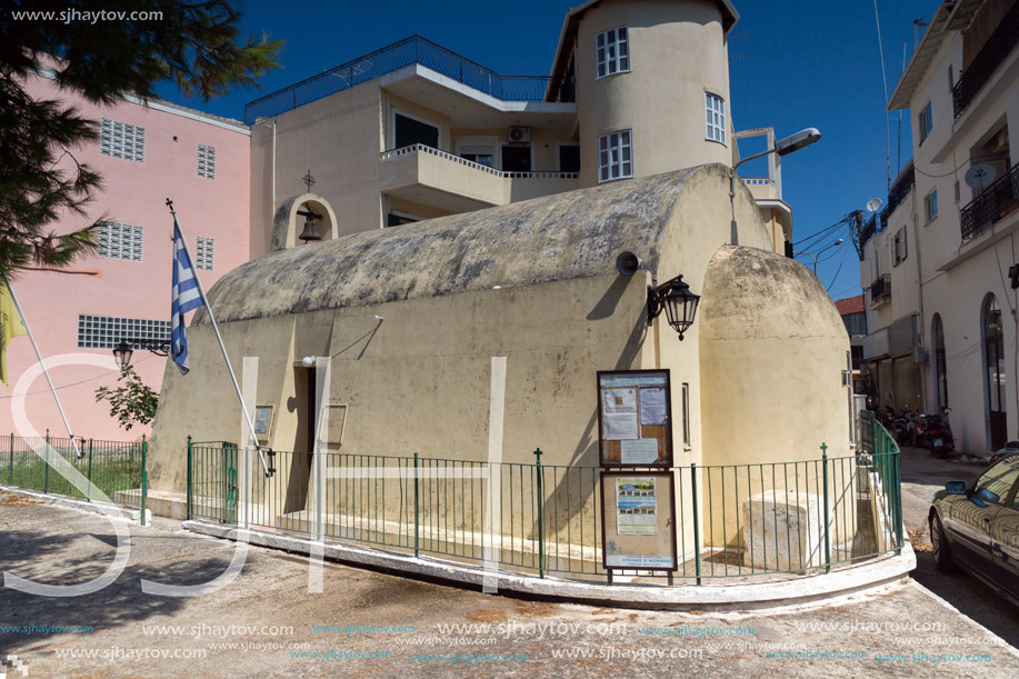 LEFKADA TOWN, GREECE JULY 17, 2014: Panoramic view of Lefkada town, Ionian Islands, Greece