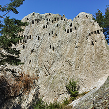 Antique Thracian Sanctuary Eagle Rocks near town of Ardino, Kardzhali Region, Bulgaria