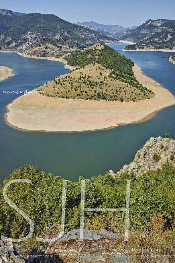 Amazing view of Arda River meander and Kardzhali Reservoir, Bulgaria