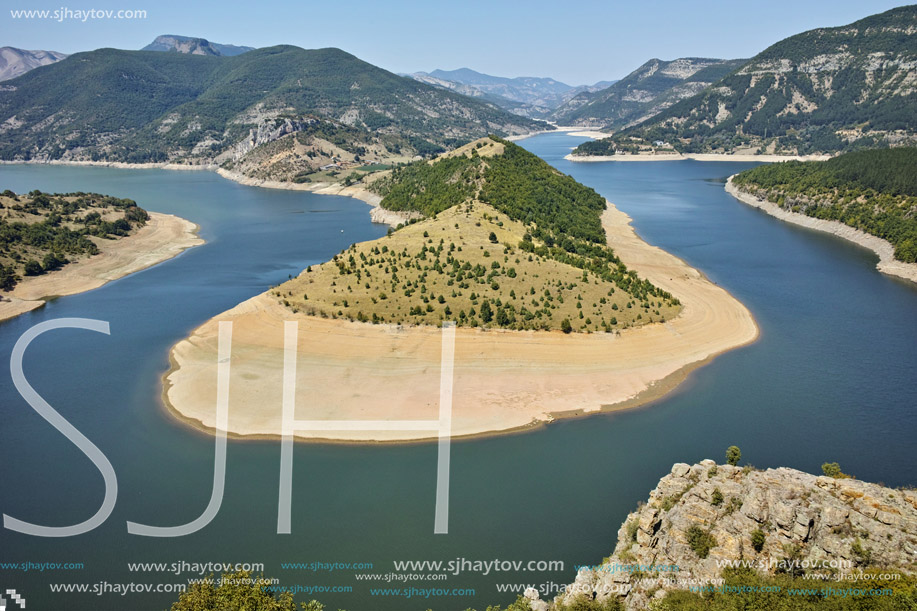 Amazing view of Arda River meander and Kardzhali Reservoir, Bulgaria