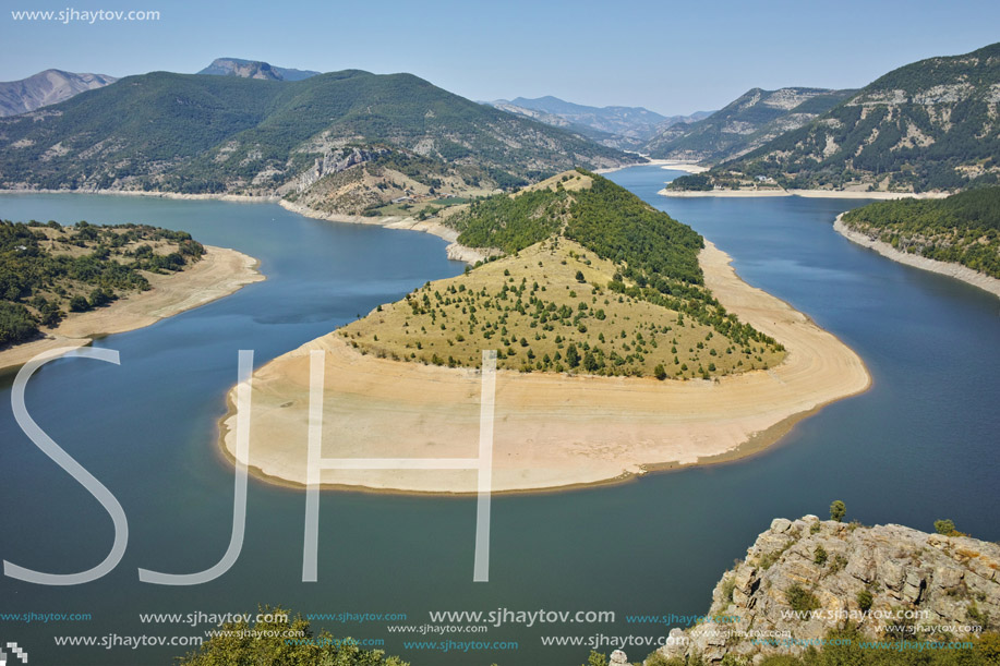 Amazing view of Arda River meander and Kardzhali Reservoir, Bulgaria