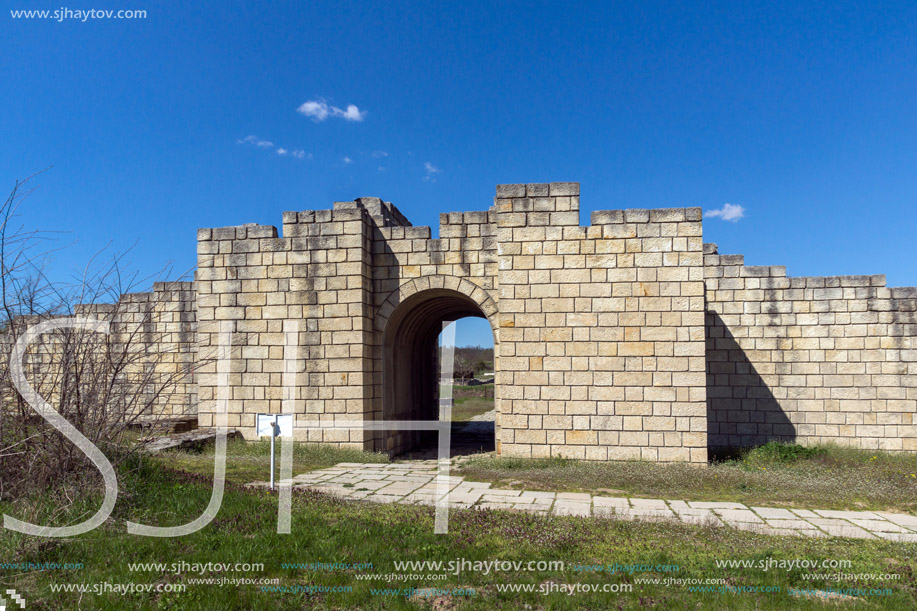 Ruins of The capital city of the First  Bulgarian Empire medieval stronghold Great Preslav (Veliki Preslav), Shumen Region, Bulgaria