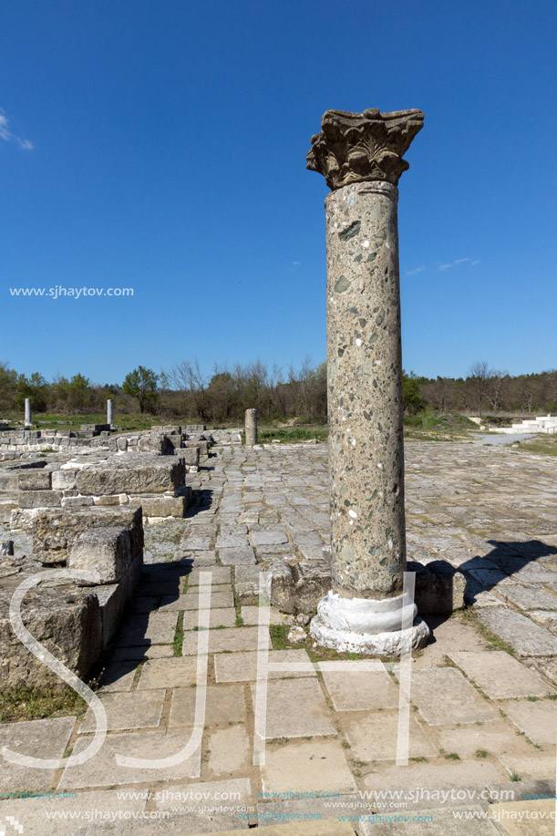Ruins of The capital city of the First  Bulgarian Empire medieval stronghold Great Preslav (Veliki Preslav), Shumen Region, Bulgaria