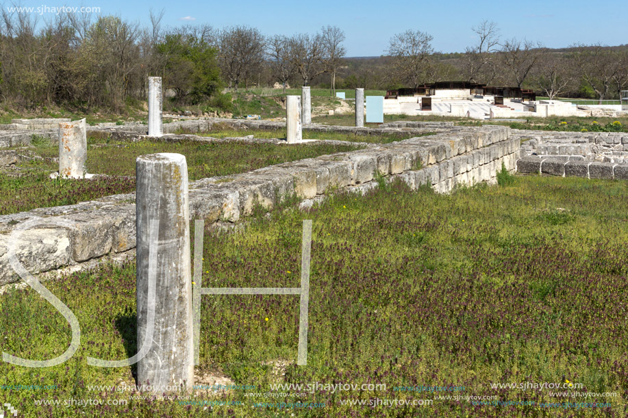 Ruins of The capital city of the First  Bulgarian Empire medieval stronghold Great Preslav (Veliki Preslav), Shumen Region, Bulgaria