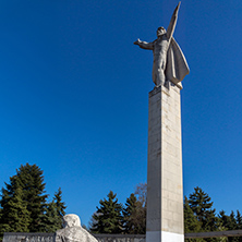 SHUMEN, BULGARIA - APRIL 10, 2017:  Monument from communist period in city of Shumen, Bulgaria