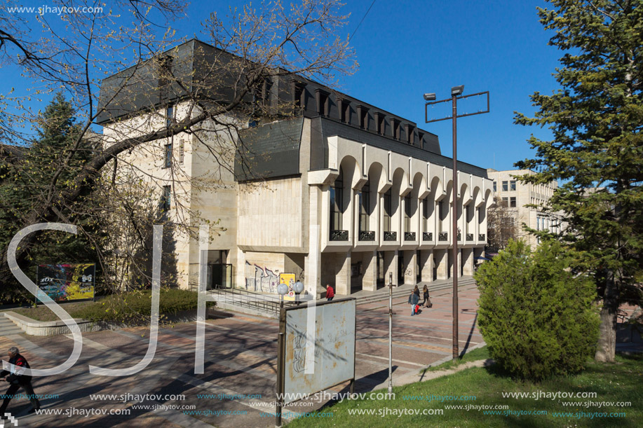 SHUMEN, BULGARIA - APRIL 10, 2017:  Drama Theatre Vasil Drumev in city of Shumen, Bulgaria