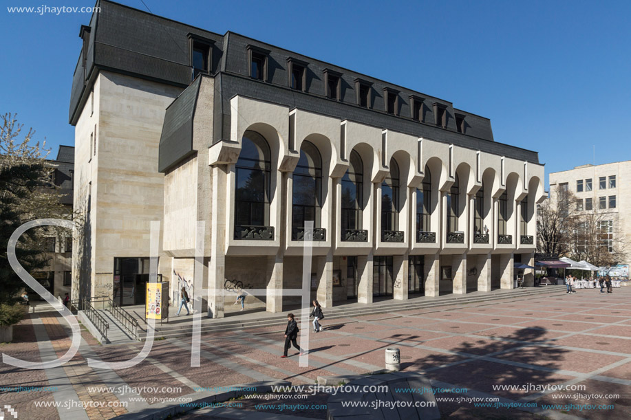 SHUMEN, BULGARIA - APRIL 10, 2017:  Drama Theatre Vasil Drumev in city of Shumen, Bulgaria