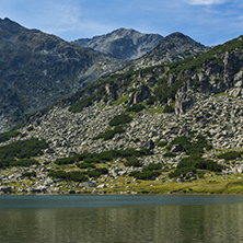 Amazing Panoramic view of Musalenski lakes and Musala peak, Rila mountain, Bulgaria