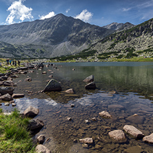 Amazing Panoramic view of Musalenski lakes and Musala peak, Rila mountain, Bulgaria