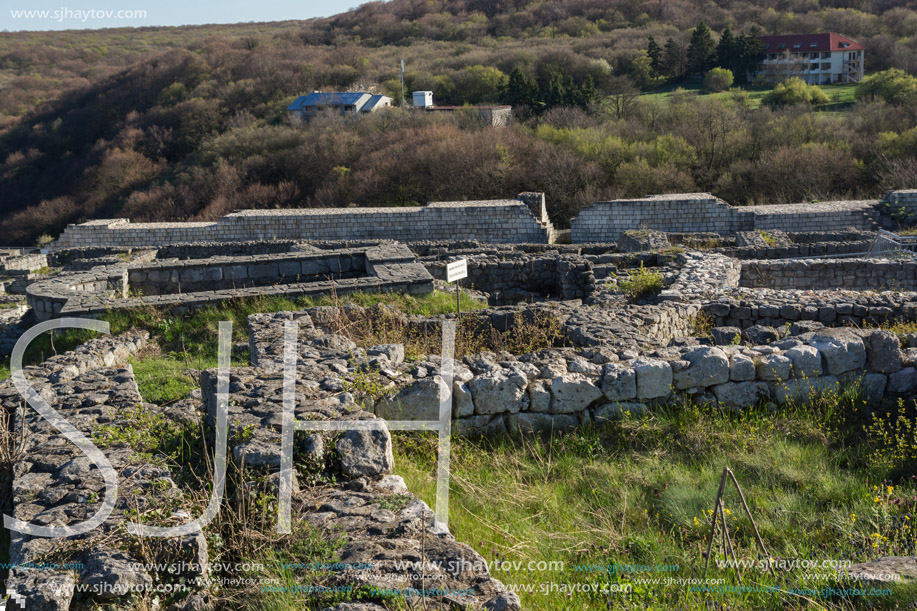 Archaeological site Shumen fortress near Town of Shoumen, Bulgaria