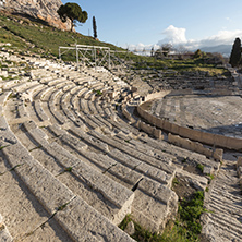 Ruins of the Theatre of Dionysus in Acropolis of Athens, Attica, Greece