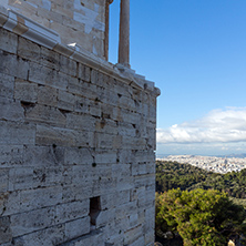 Monumental gateway Propylaea in the Acropolis of Athens, Attica, Greece