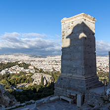 Monumental gateway Propylaea in the Acropolis of Athens, Attica, Greece