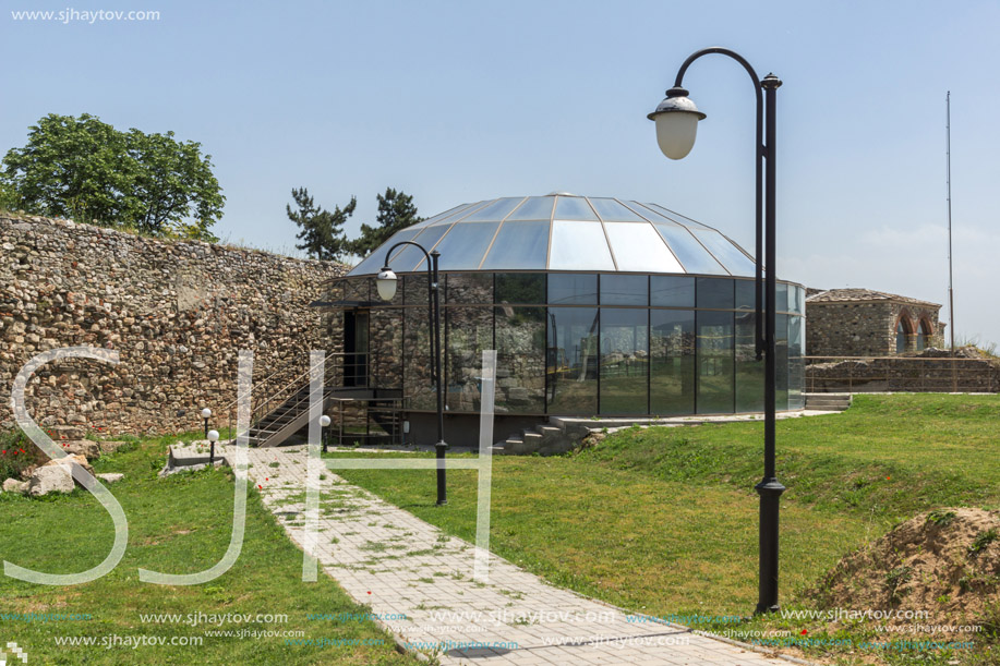 SKOPJE, REPUBLIC OF MACEDONIA - 13 MAY 2017: Panorama to city of Skopje from fortress (Kale fortress) in the Old Town, Republic of Macedonia