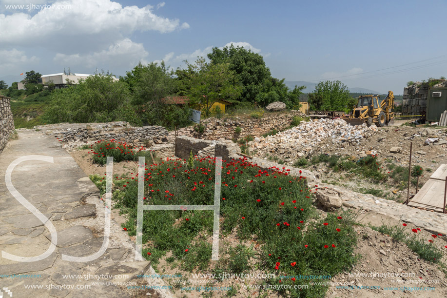 SKOPJE, REPUBLIC OF MACEDONIA - 13 MAY 2017: Panorama to city of Skopje from fortress (Kale fortress) in the Old Town, Republic of Macedonia