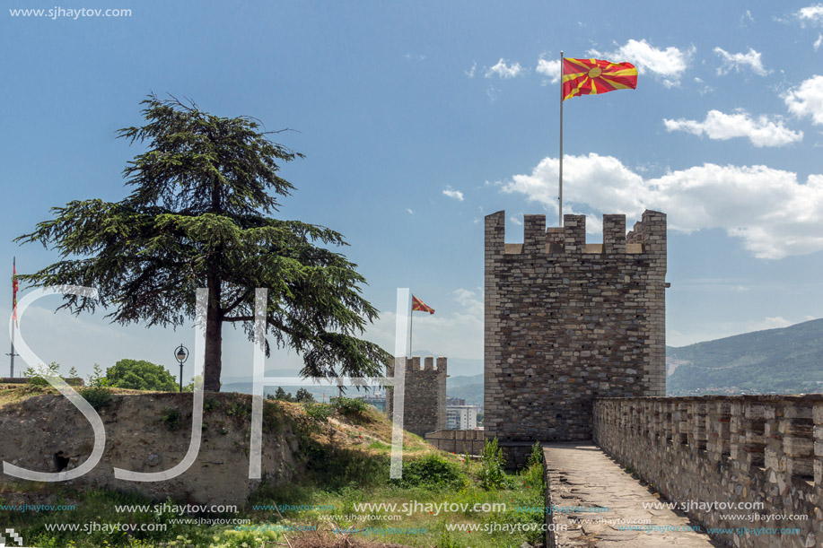 SKOPJE, REPUBLIC OF MACEDONIA - 13 MAY 2017: Skopje fortress (Kale fortress) in the Old Town, Republic of Macedonia