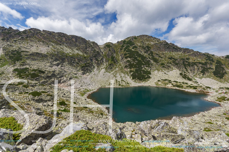 Amazing Panoramic view of Musalenski lakes, Rila mountain, Bulgaria