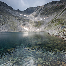 Landscape with Rila Mountain, Ledenoto (Ice) lake and Musala Peak, Bulgaria