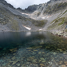 Landscape with Rila Mountain, Ledenoto (Ice) lake and Musala Peak, Bulgaria