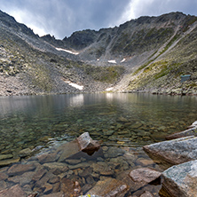 Landscape with Rila Mountain, Ledenoto (Ice) lake and Musala Peak, Bulgaria