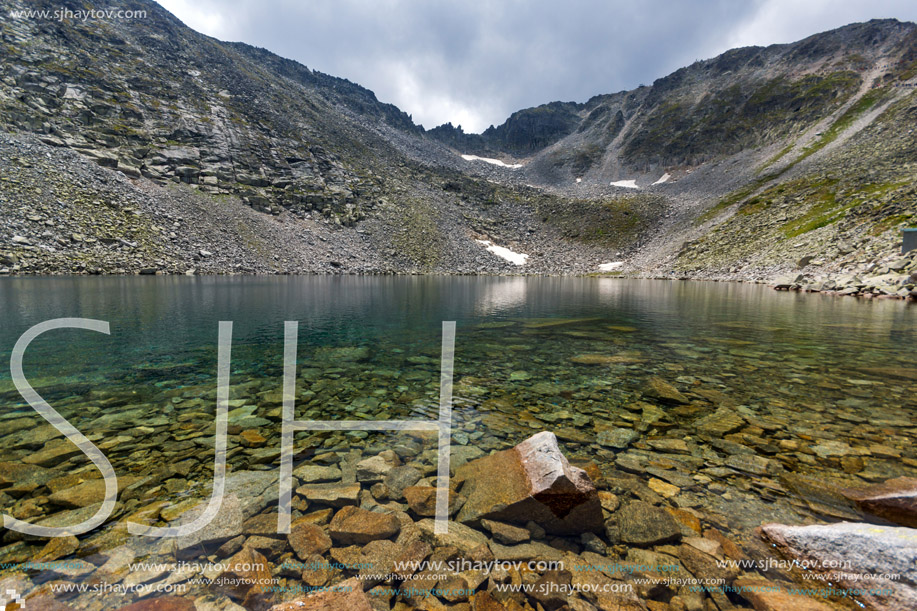Landscape with Rila Mountain, Ledenoto (Ice) lake and Musala Peak, Bulgaria