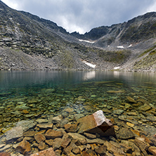 Landscape with Rila Mountain, Ledenoto (Ice) lake and Musala Peak, Bulgaria