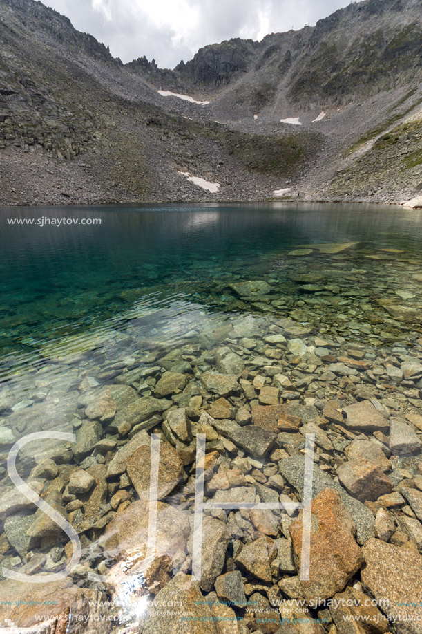 Landscape with Rila Mountain, Ledenoto (Ice) lake and Musala Peak, Bulgaria