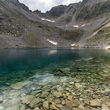 Landscape with Rila Mountain, Ledenoto (Ice) lake and Musala Peak, Bulgaria