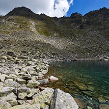 Landscape with Rila Mountain, Ledenoto (Ice) lake and Musala Peak, Bulgaria