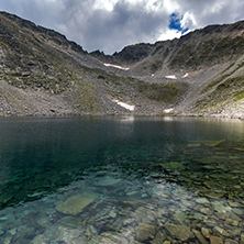 Landscape with Rila Mountain, Ledenoto (Ice) lake and Musala Peak, Bulgaria