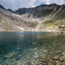 Landscape with Rila Mountain, Ledenoto (Ice) lake and Musala Peak, Bulgaria