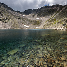 Landscape with Rila Mountain, Ledenoto (Ice) lake and Musala Peak, Bulgaria