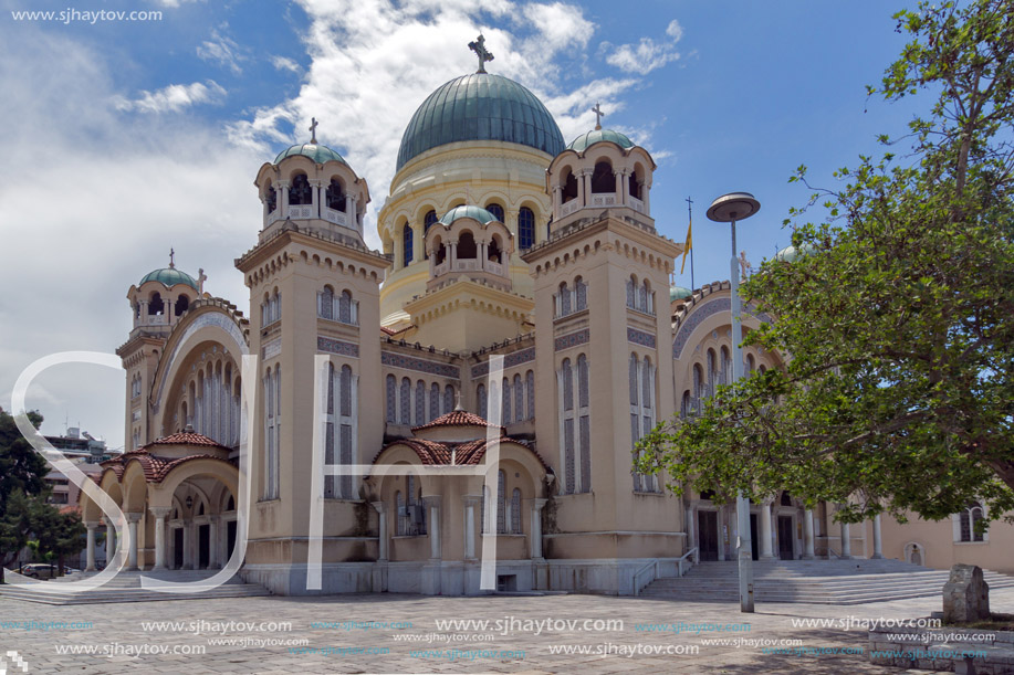 PATRAS, GREECE - MAY 28, 2015: Saint Andrew Church, the largest church in Greece, Patras, Peloponnese, Western Greece