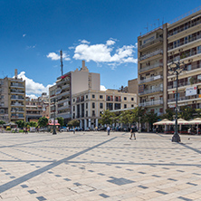 PATRAS, GREECE MAY 28, 2015: Panoramic view of King George I Square in Patras, Peloponnese, Western Greece