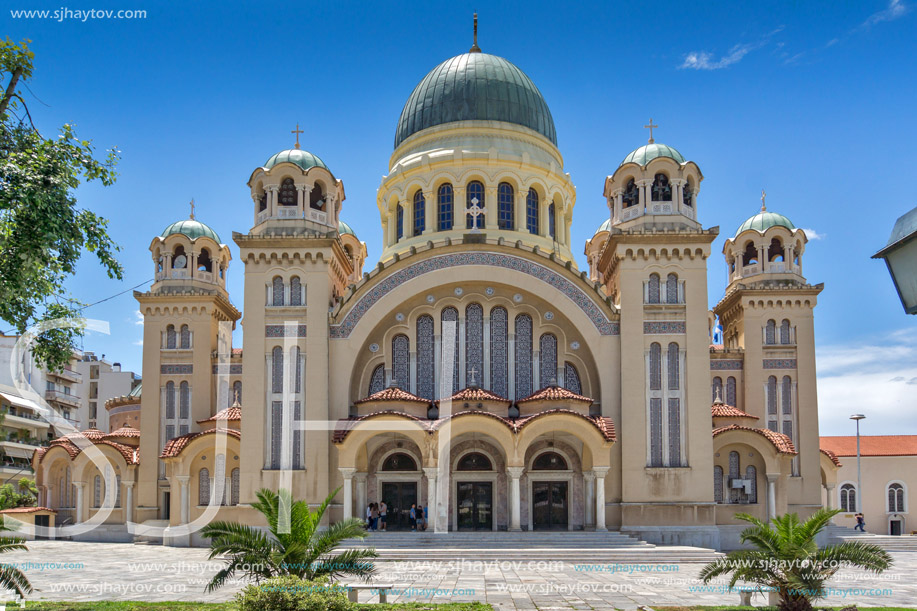 PATRAS, GREECE - MAY 28, 2015: Saint Andrew Church, the largest church in Greece, Patras, Peloponnese, Western Greece