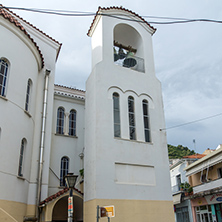 PATRAS, GREECE - MAY 28, 2015: Orthodox church in Nafpaktos town, Western Greece