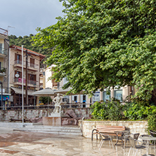 PATRAS, GREECE - MAY 28, 2015:  Typical street in Nafpaktos town, Western Greece