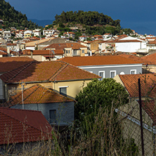 NAFPAKTOS, GREECE - MAY 28, 2015: Amazing Panoramic view of Nafpaktos town, Western Greece