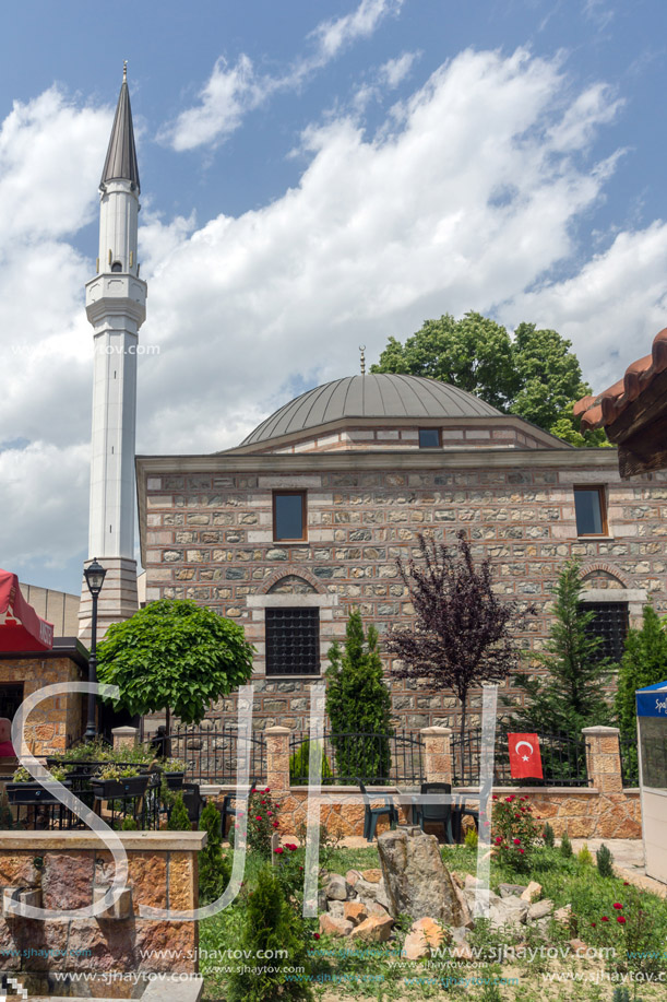 SKOPJE, REPUBLIC OF MACEDONIA - 13 MAY 2017: Mosque in old town of city of Skopje, Republic of Macedonia