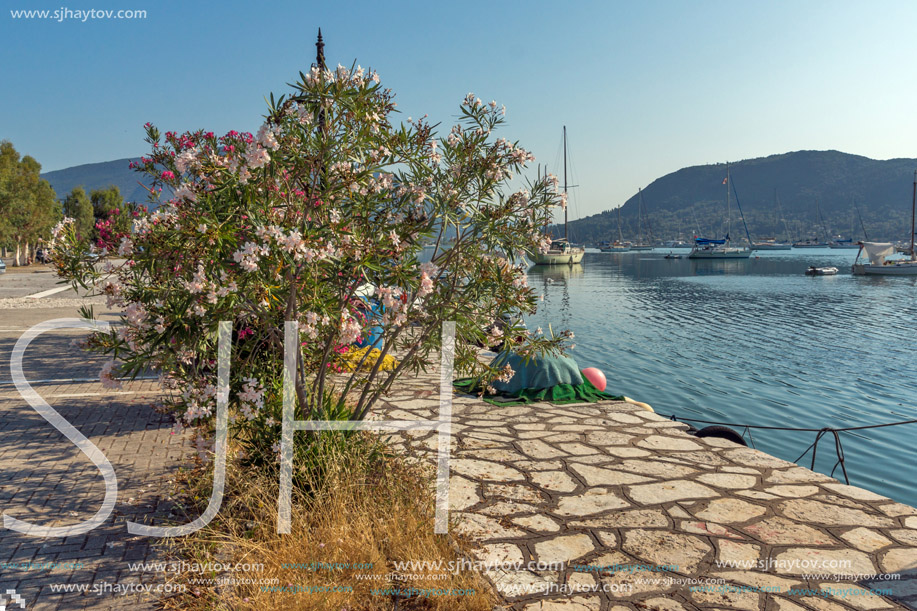 NYDRI, LEFKADA, GREECE -  JULY 17: Boats at Port of Nydri Bay, Lefkada, Ionian Islands, Greece