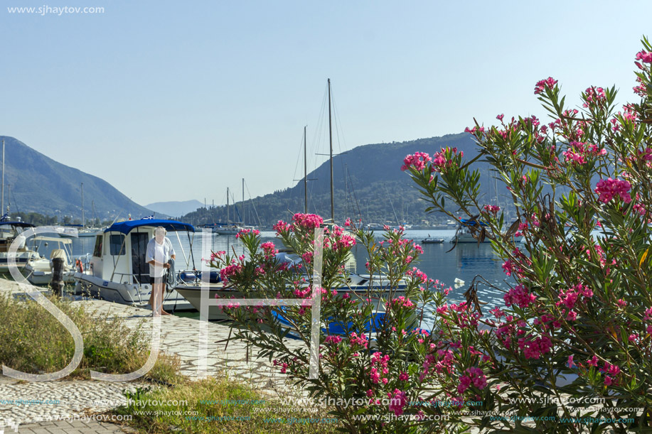 NYDRI, LEFKADA, GREECE -  JULY 17: Boats at Port of Nydri Bay, Lefkada, Ionian Islands, Greece