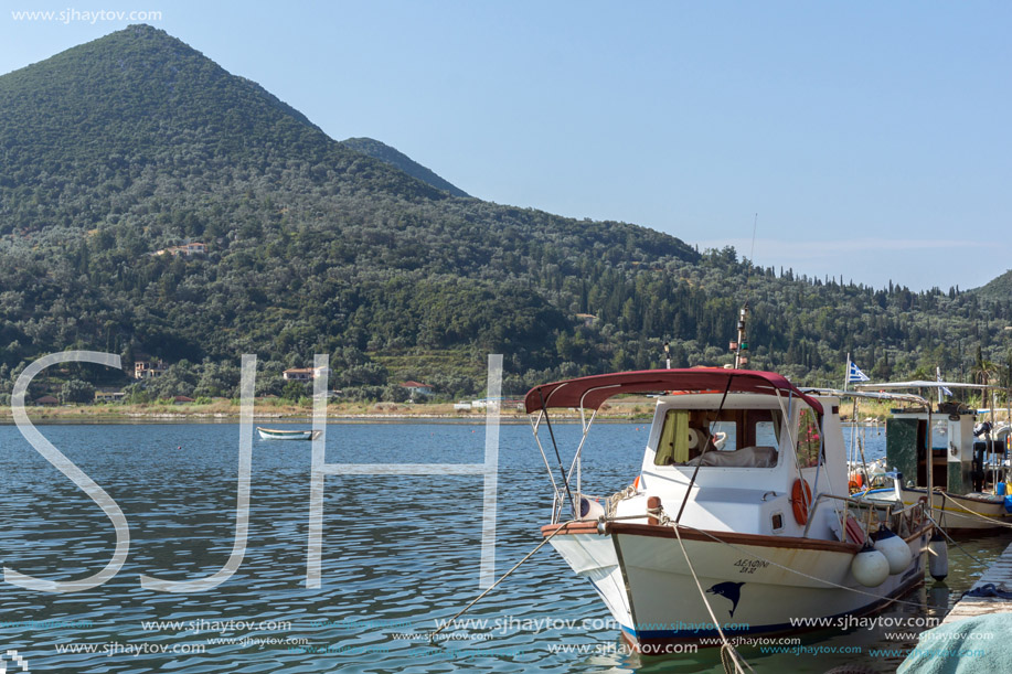 NYDRI, LEFKADA, GREECE -  JULY 17: Boats at Port of Nydri Bay, Lefkada, Ionian Islands, Greece