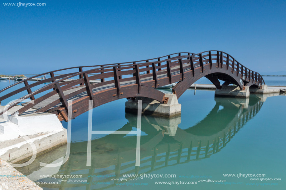 LEFKADA TOWN, GREECE - JULY 17, 2014: Panoramic view of embankment in Lefkada town, Ionian Islands, Greece