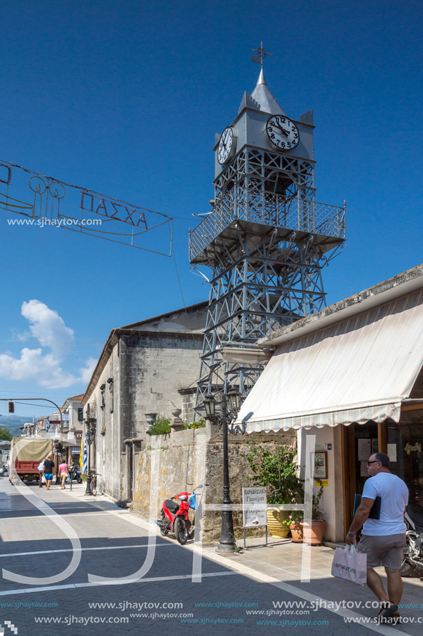 LEFKADA TOWN, GREECE - JULY 17, 2014: Old Orthodox church in  Lefkada town, Ionian Islands, Greece