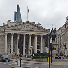 LONDON, ENGLAND - JUNE 18, 2016: The Royal Exchange in city of London, England, Great Britain