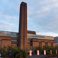 LONDON, ENGLAND - JUNE 18, 2016: Twilight on Tate Modern Gallery in London, United Kingdom