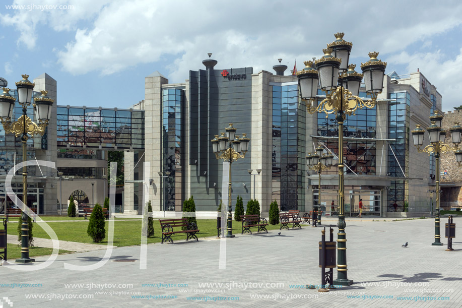 SKOPJE, REPUBLIC OF MACEDONIA - 13 MAY 2017: Holocaust Museum in city of  Skopje, Republic of Macedonia