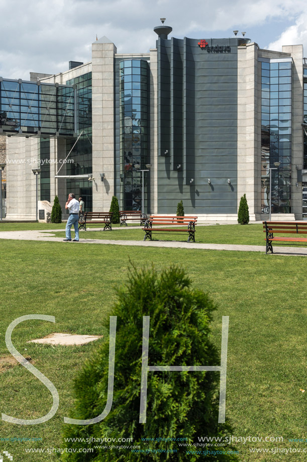 SKOPJE, REPUBLIC OF MACEDONIA - 13 MAY 2017: Holocaust Museum in city of  Skopje, Republic of Macedonia