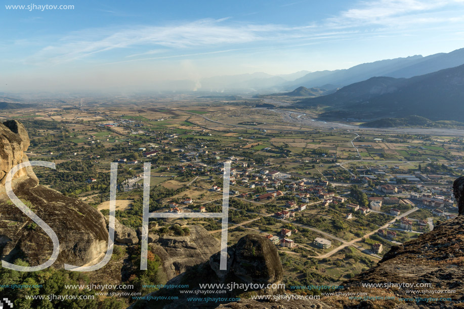 Amazing landscape with Rocks formation near Meteora, Thessaly, Greece